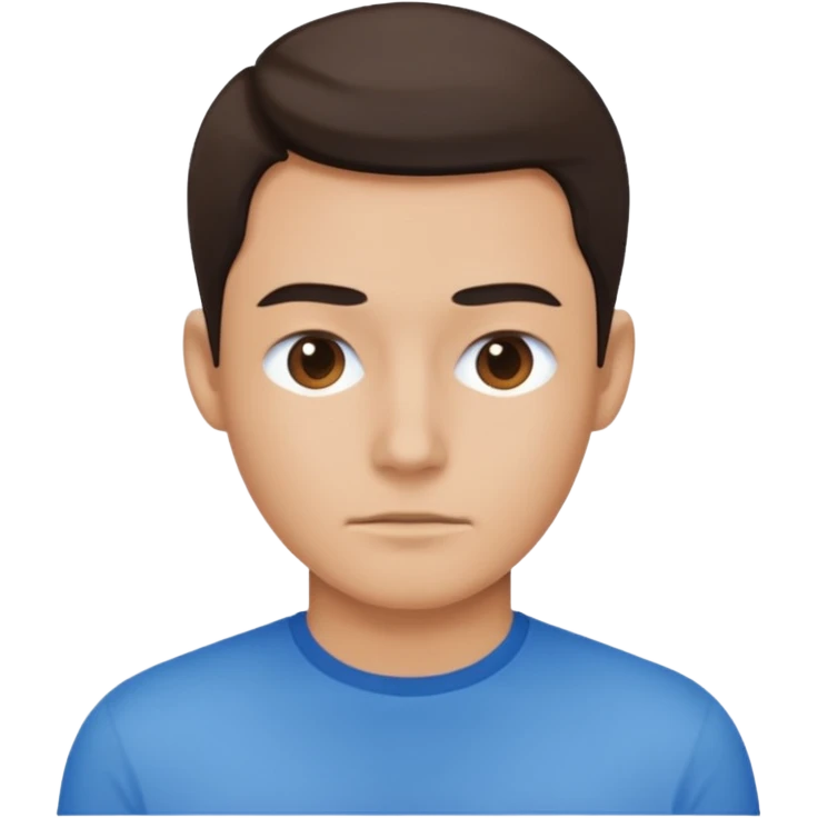 آدمک با پیراهن آبی و چهره پنهان emoji