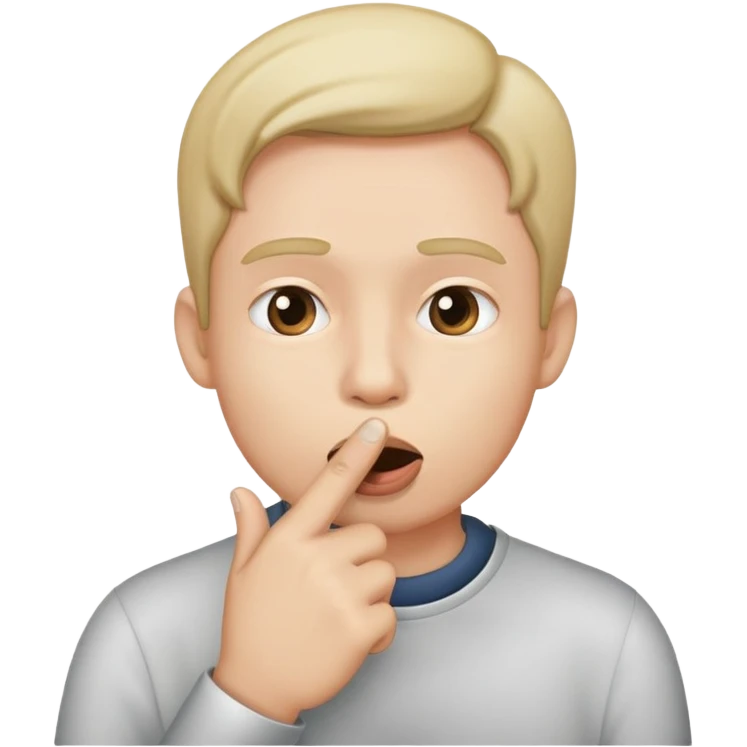 Finger in mouth  emoji