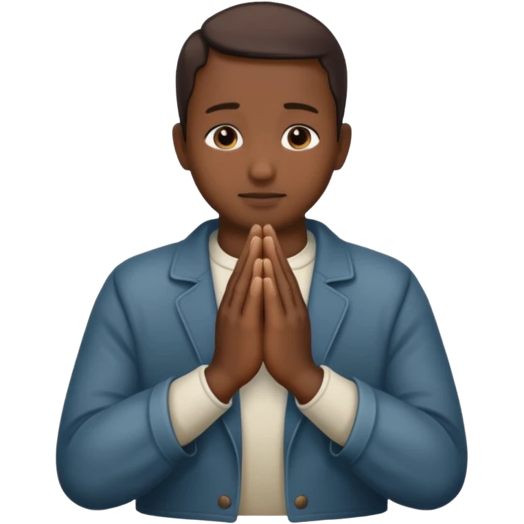 Black praying hands emoji
