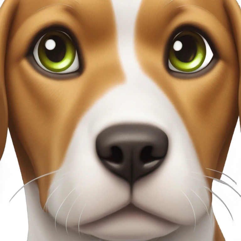 Beagle chasing grey cat emoji