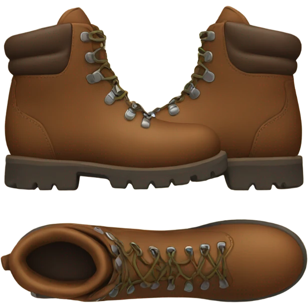 Brown hiking boots  emoji
