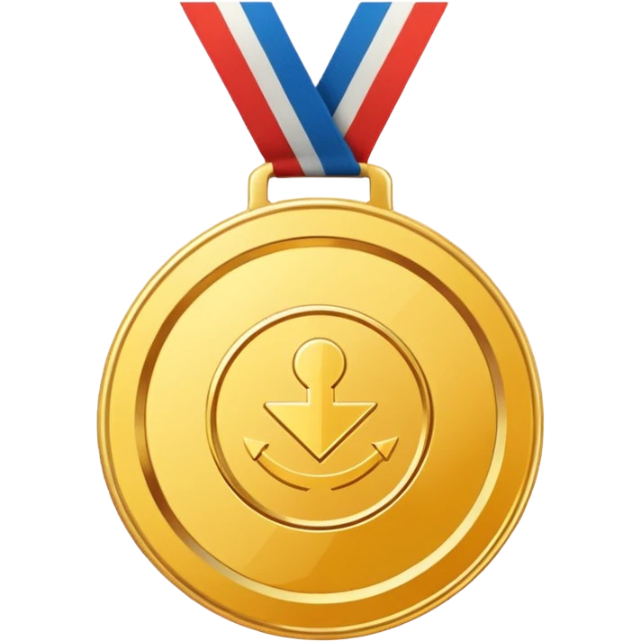 gold medal no face emoji