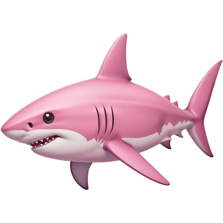Shark with a pink shirt  emoji