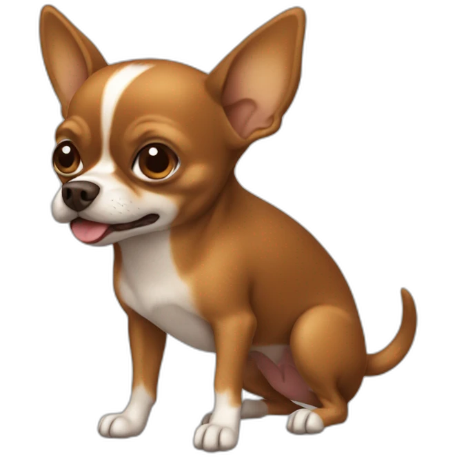 brown Chihuahua pooping emoji