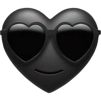 Heart with black shades emoji