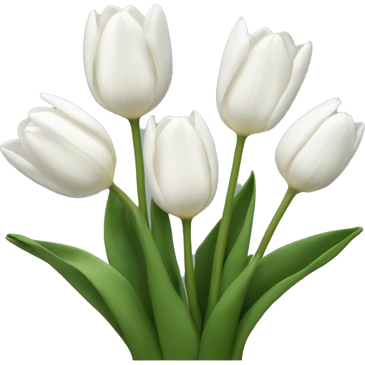 white tulips emoji