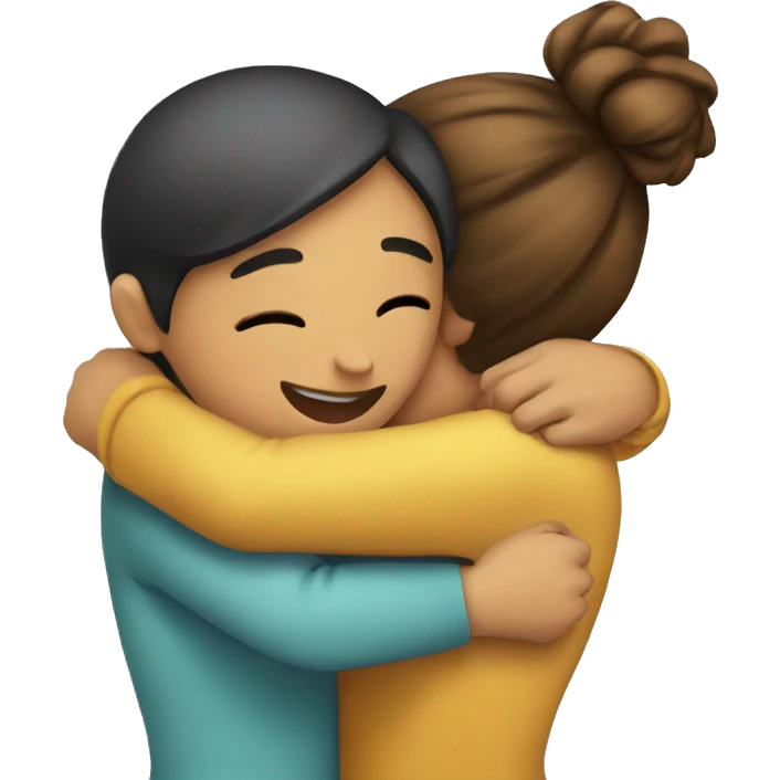 Hug with girl friend  emoji