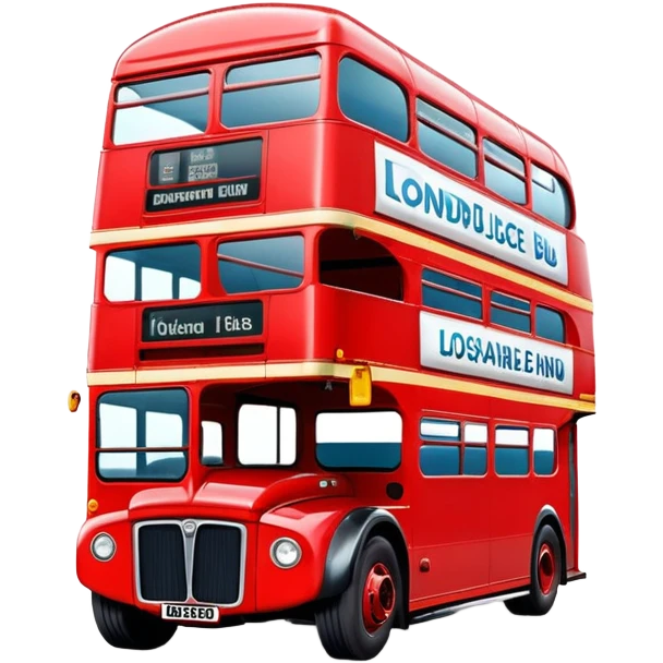red double-decker London bus emoji