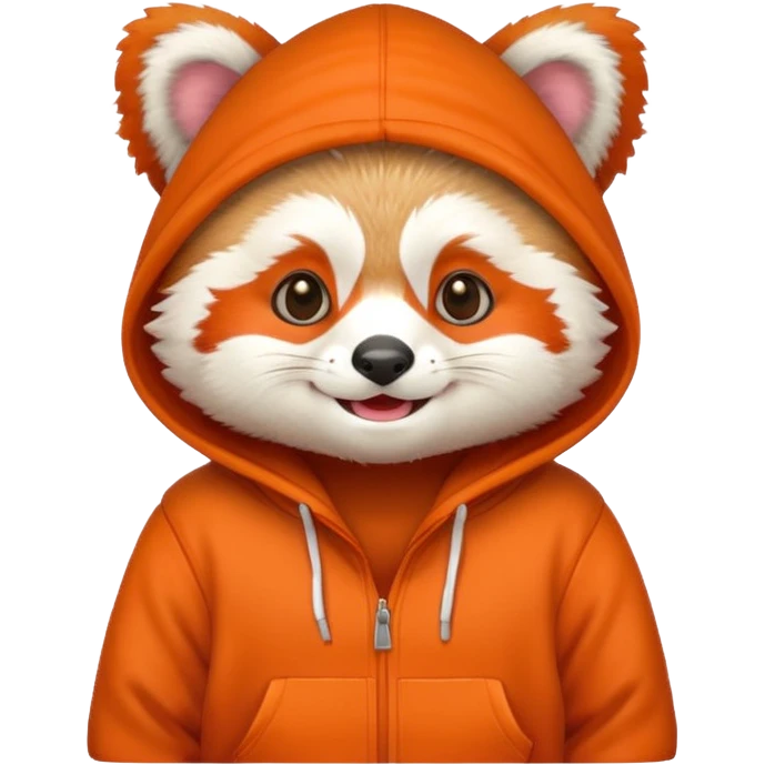 Red panda wearing a hoodie emoji