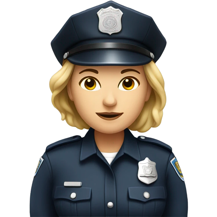  white police girl standing emoji