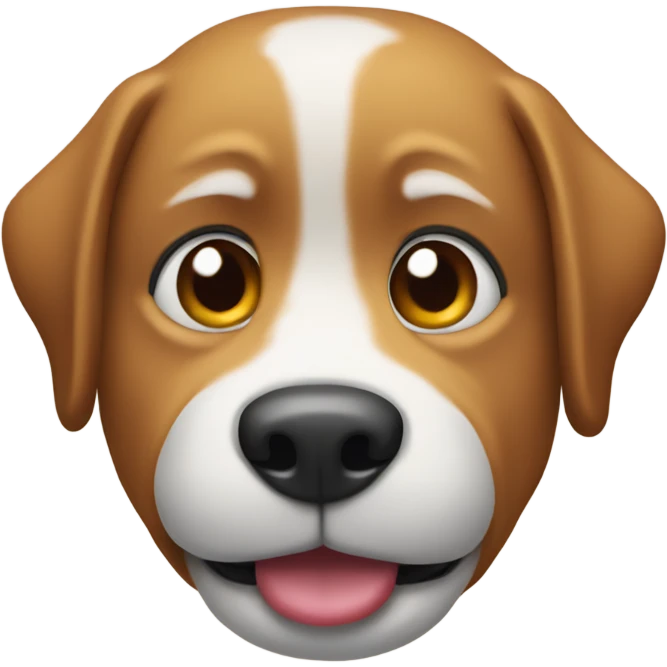 A dog with foam in the mouth from soda emoji