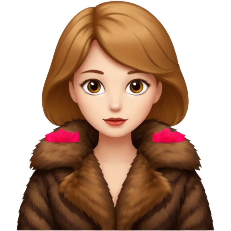 
fur coat woman emoji