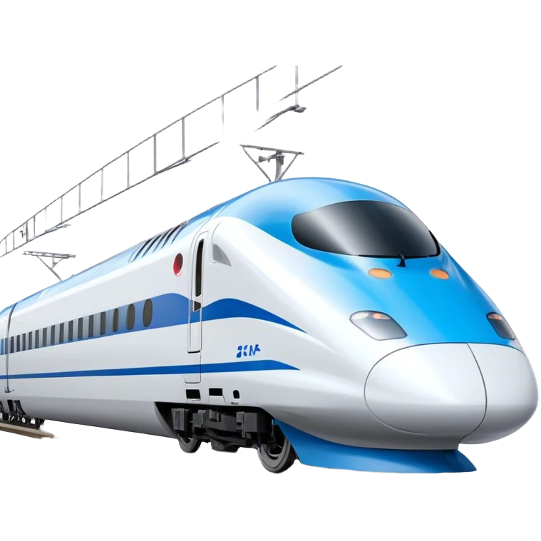 High-Speed Train (Shinkansen) - JR East (Model Year: 2021) (Iconic colour: White with blue) emoji