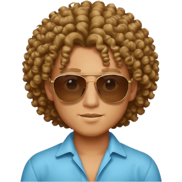 curly hair rich cool boy emoji, wearing sunglasses emoji