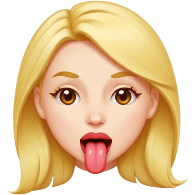 Girl with tongue out winking emoji