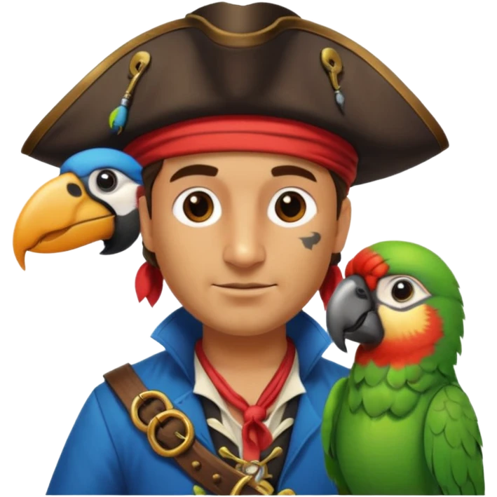 pirate and parrot emoji