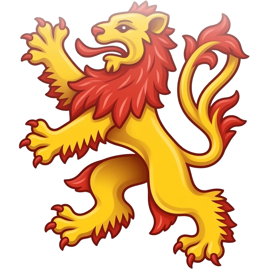 Normandie lion rouge jaune drapeau emoji