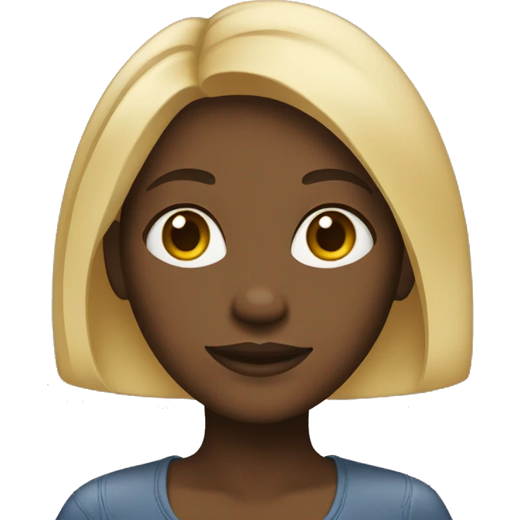 Black girl with blond hair emoji