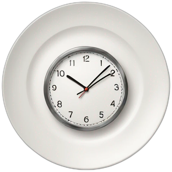A plate with a clock on it  emoji