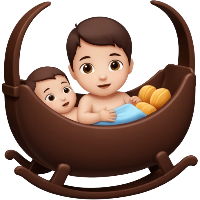 Baby in Chocolate cradle  emoji