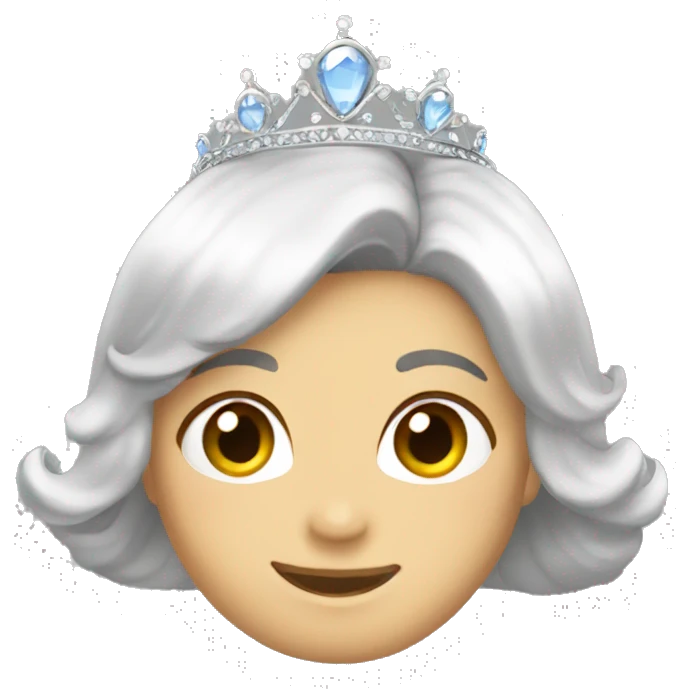 Silver Princess tiara  emoji