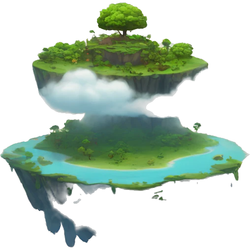 Floating island in the clouds emoji