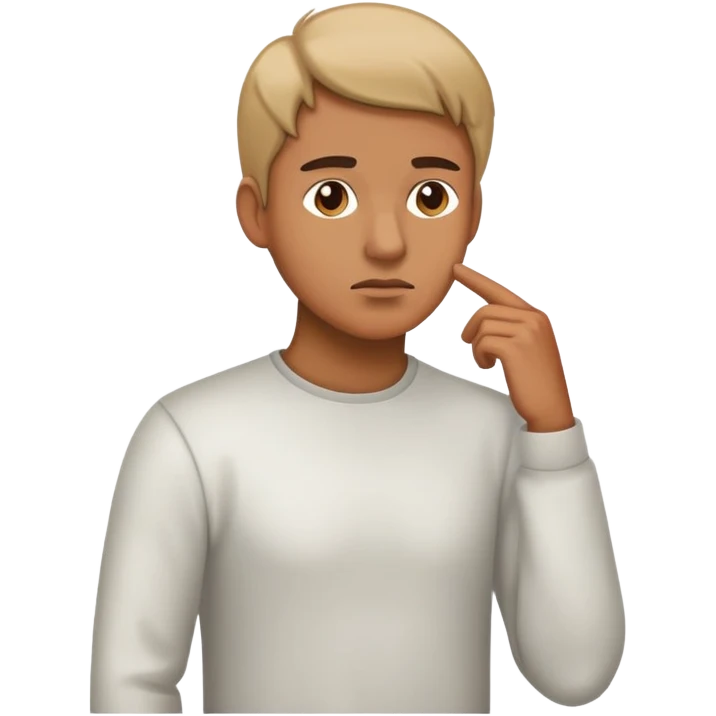 person standing thinking emoji