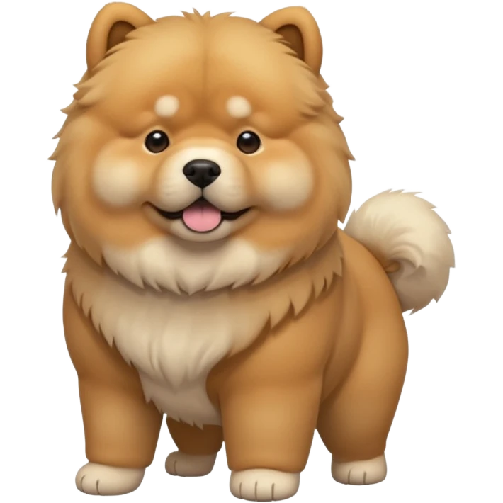 a full body of cute chow chow emoji