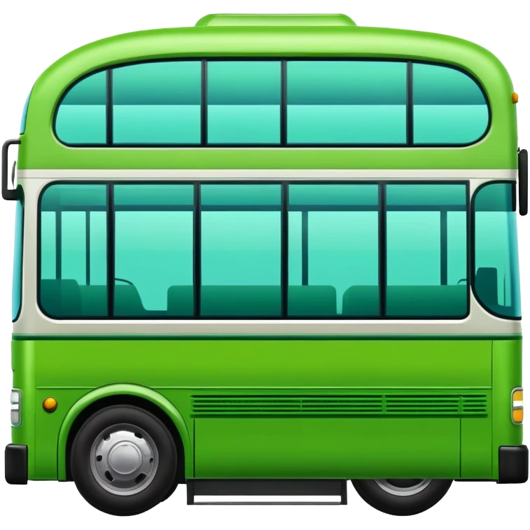 bright green city bus facing right emoji