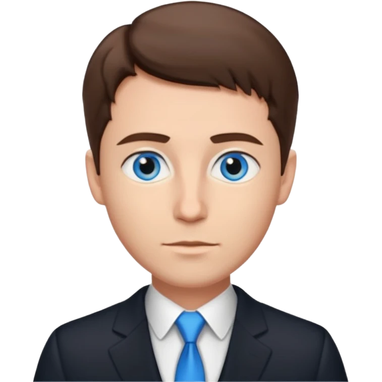 Man lawyer with blue eyes and short brown hair  emoji