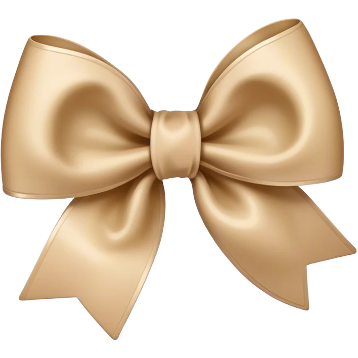 Beige bow emoji