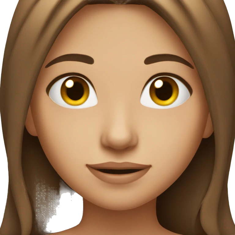 Pretty girl with brown hair  emoji