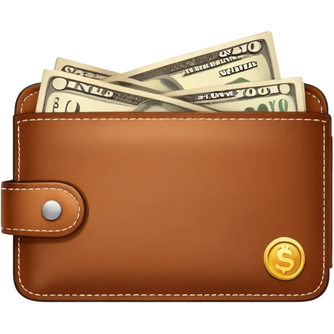 a wallet with money emoji