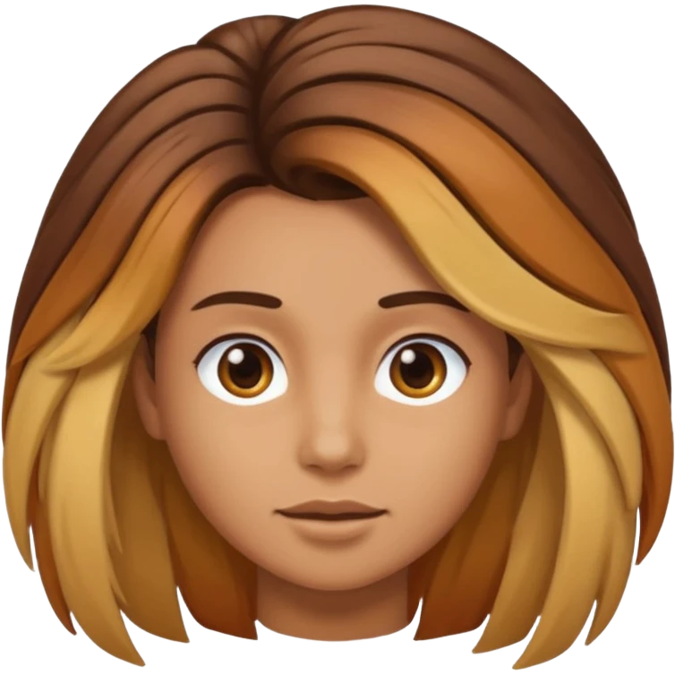 person living in desert just face, hair showing, different hair colors emoji