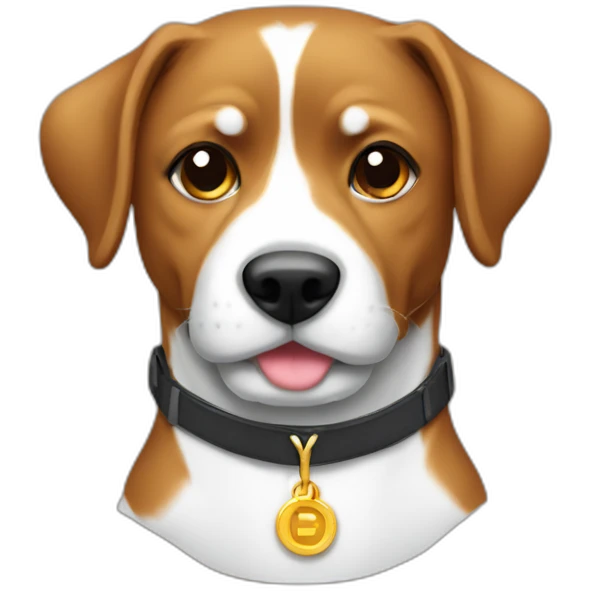 dag with collar emoji