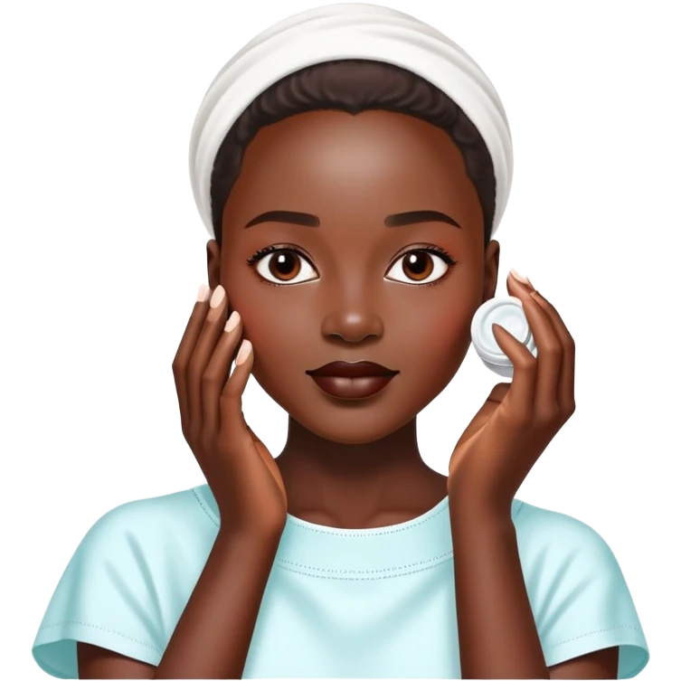 skin care cream application Lupita Nyong'o emoji