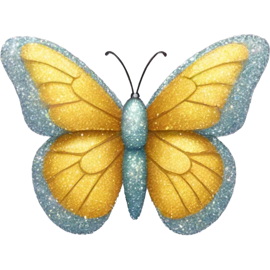 Glitter butterfly emoji