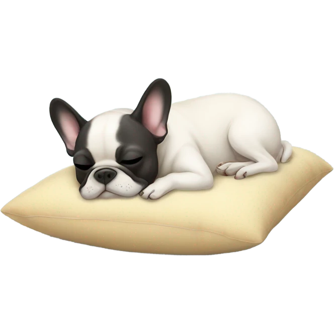 French bulldog sleeping on a pillow emoji
