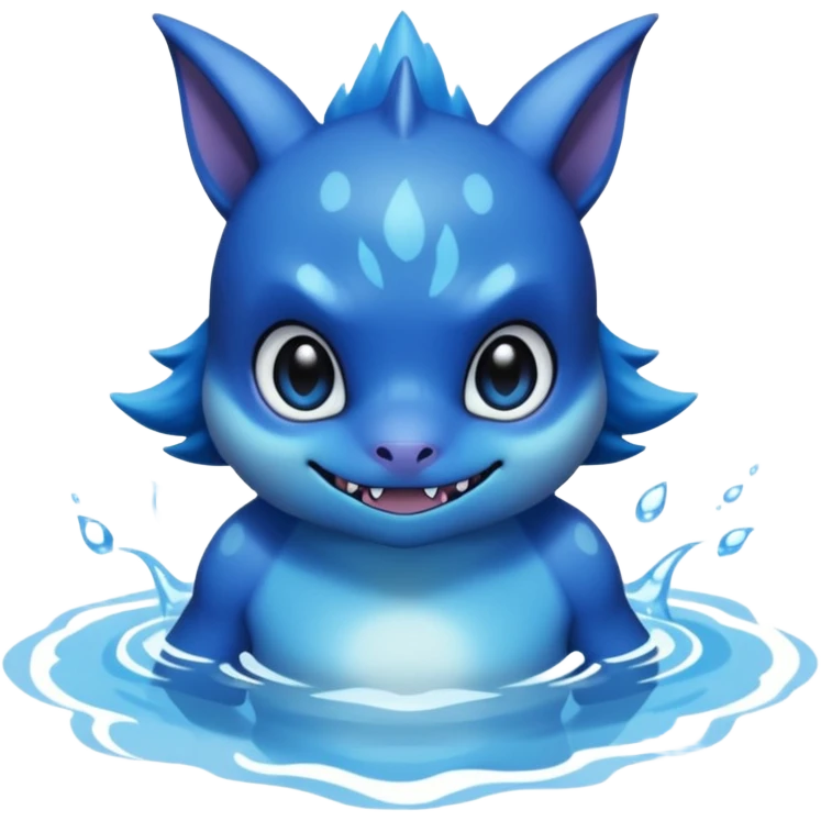 Kawaii Edgy Dark Pretty Beautiful Aesthetic Water-Gradient Fakémon-Digimon-creature emoji
