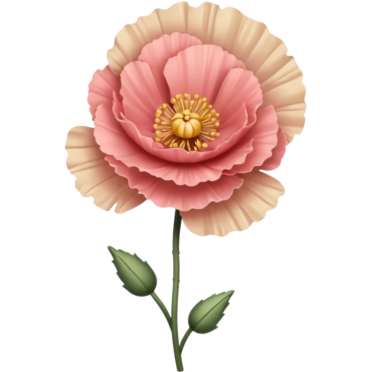 Carnation poppy beige light rose emoji