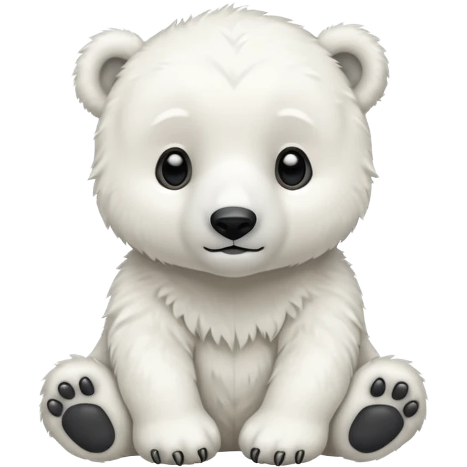 Full body polar bear cub emoji