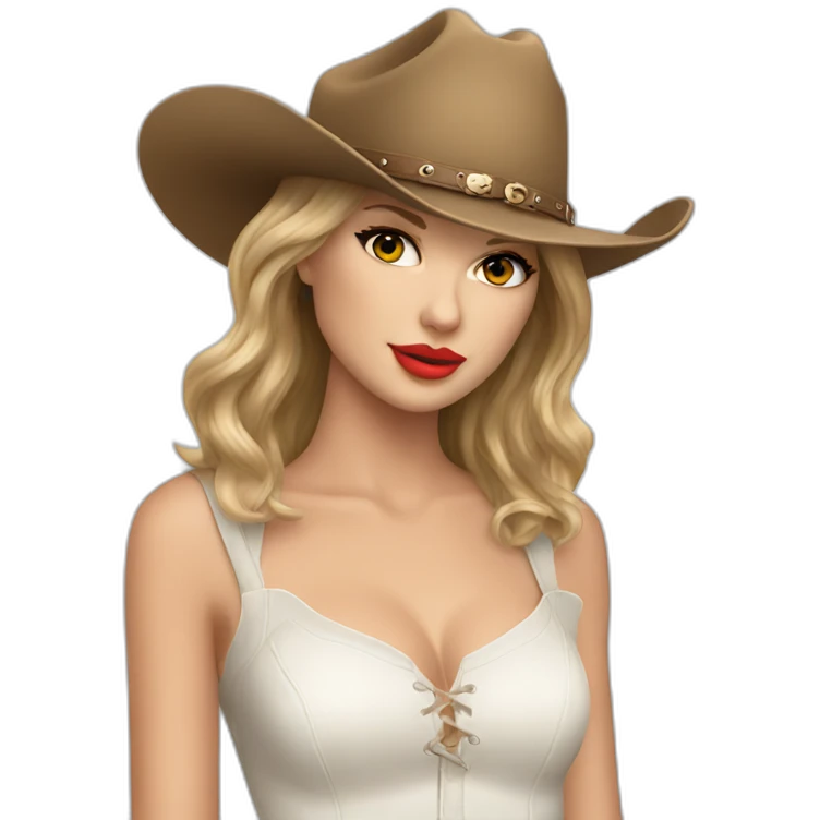 Taylor Swift wearing cowboy hat emoji