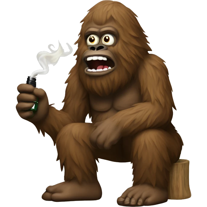 Sasquatch smoking bong  emoji