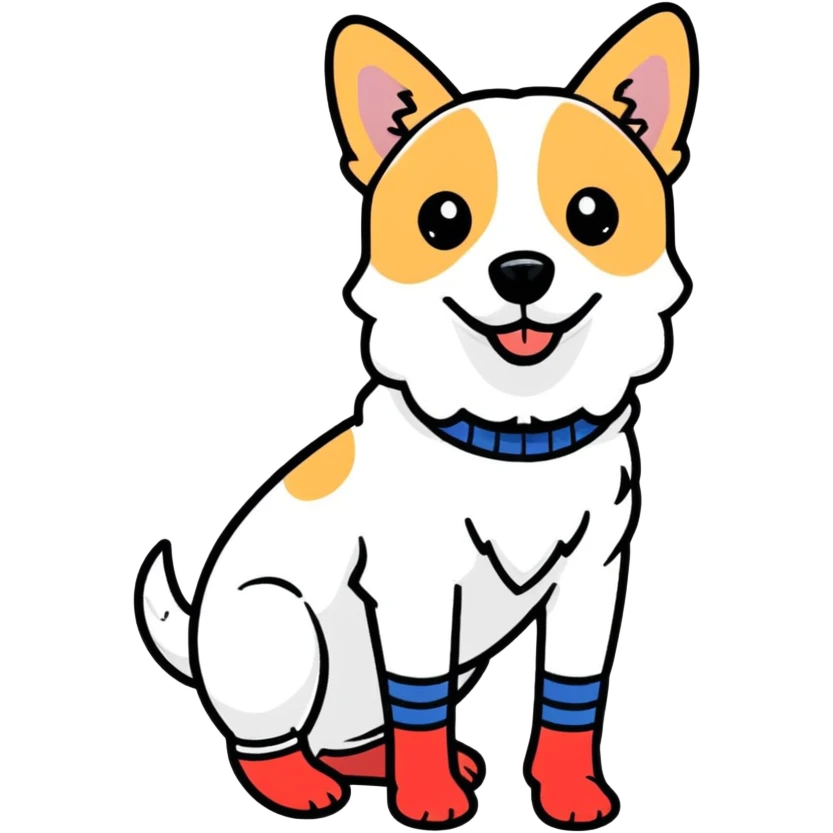 Dog with socks on emoji