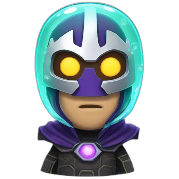 Electric bubble glass mysterio emoji