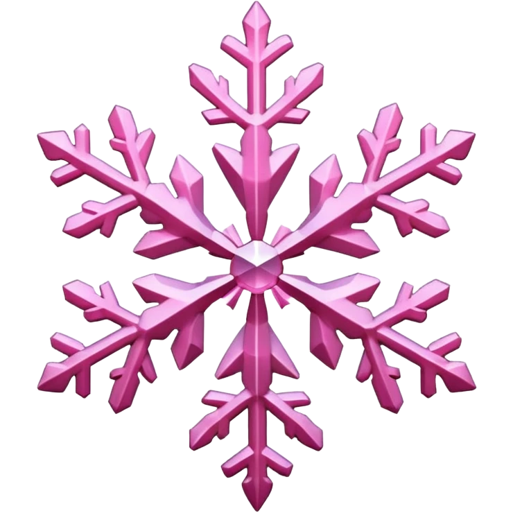 Pink snowflake emoji