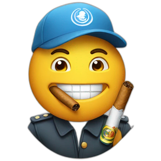 Un chat avec un cigare  emoji