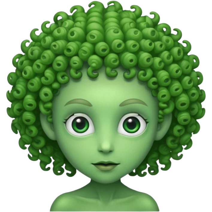 CURLY HAIRED ALIEN emoji
