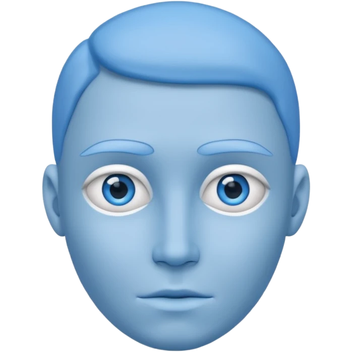 A very blue person emoji