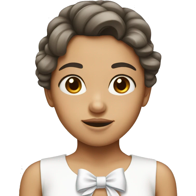 Girl with white bow emoji